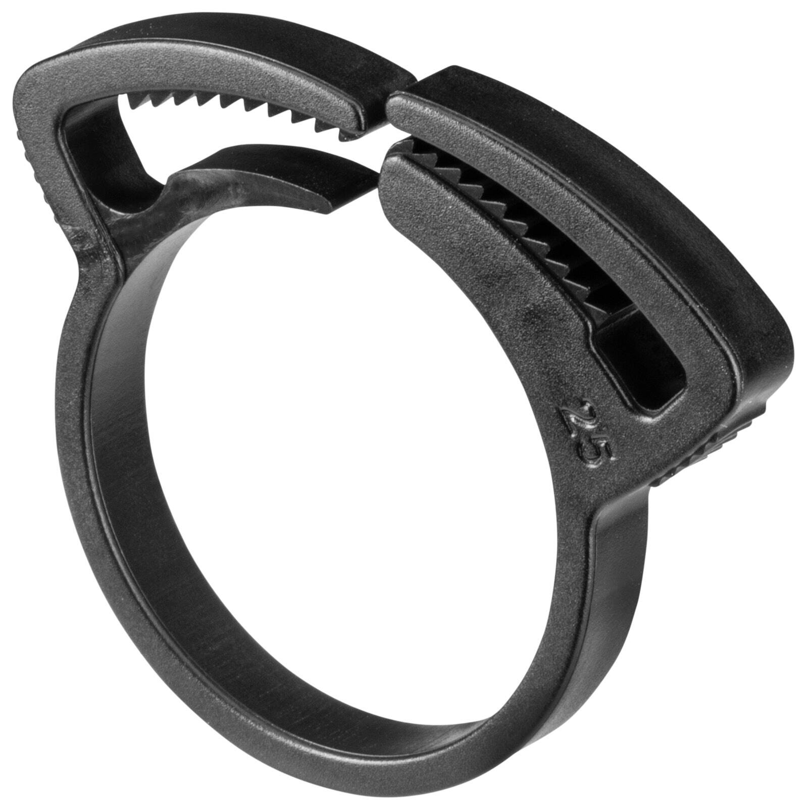 Pope 25mm Poly Ratchet Clamp - Black Tube Clamp for Barbed Fittings