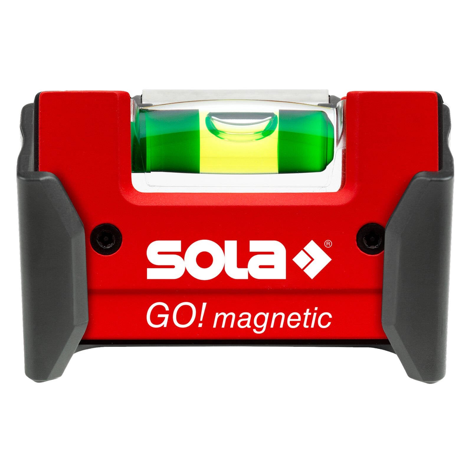 Sola Mini Compact Magnetic Spirit Level with Case Red