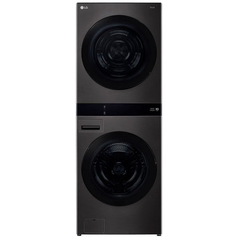LG WashTower 19/10kg All-In-One Stacked Washer Dryer - Black - Auto-Dosing - WWT-1910BX