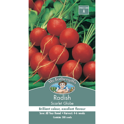 Mr Fothergill's Scarlet Globe Radish Vegetable Seeds