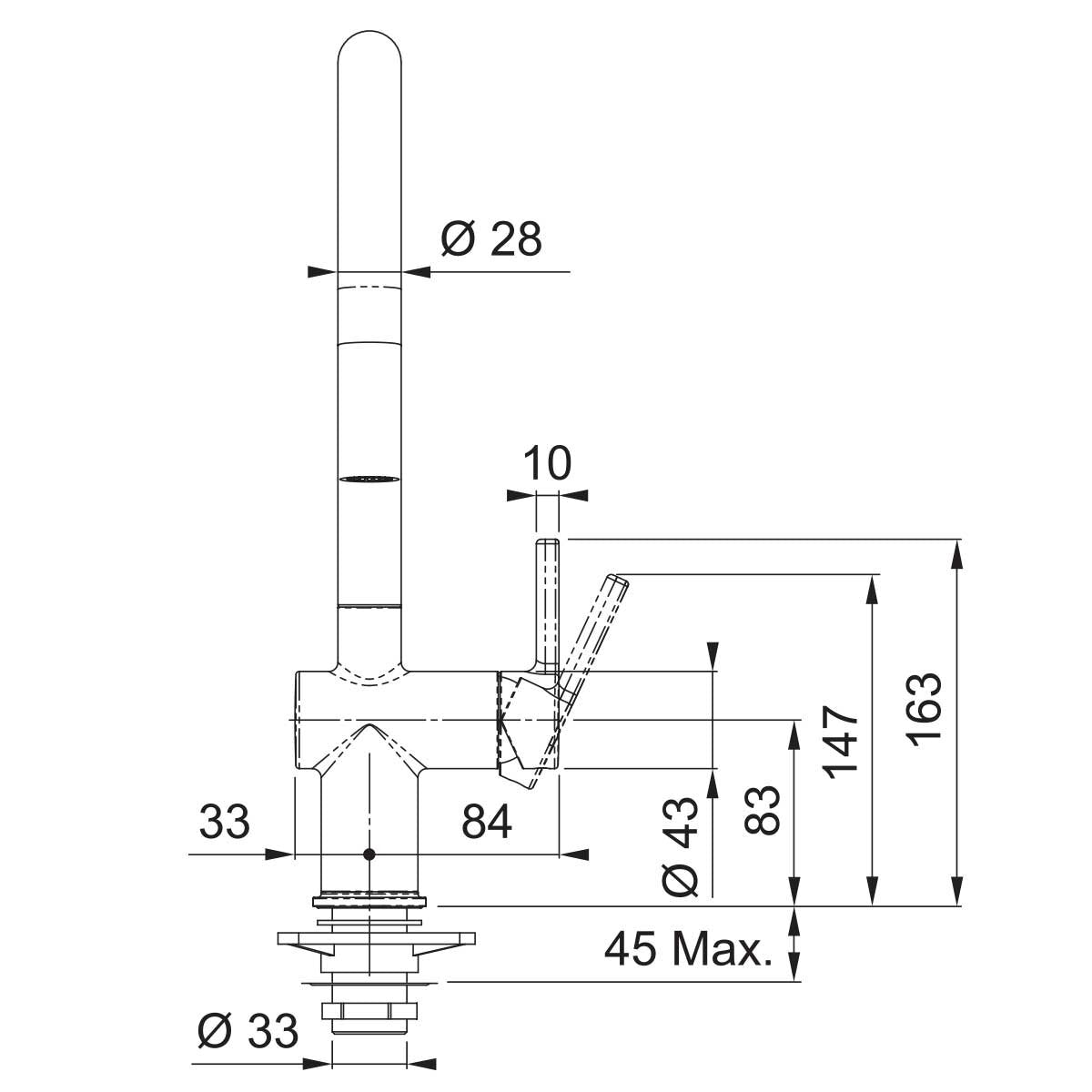 Franke Pull-Out Mixer Tap - Matte Black Finish - 180° Swivel Spout - 5 Star Water Rating - TA7791MB