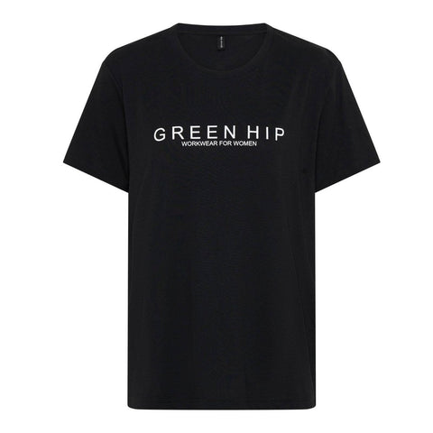 Green Hip Short Sleeve T Shirt - Black - Large - 100% Organic Cotton - Soft - SuperSaverAU - view 1