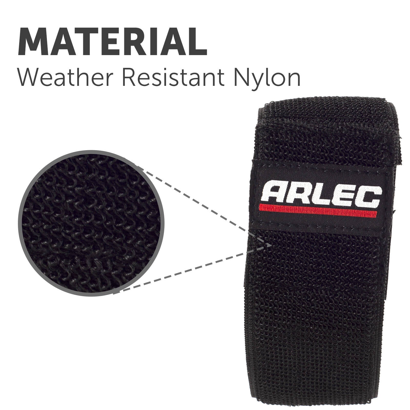 Arlec EV Charger Cable Strap 4 Pack, Weather-Resistant Nylon, Black