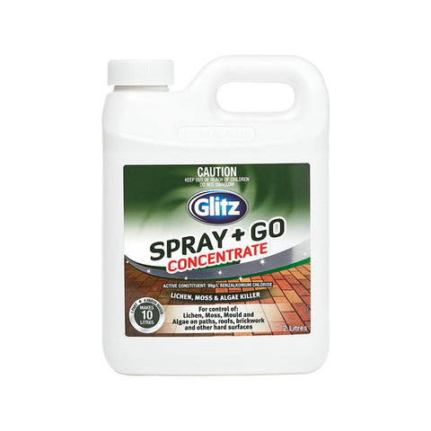 Glitz Spray and Go Concentrate 2L - Lichen Moss Algae Killer - HDPE Bottle - SuperSaverAU - view 1