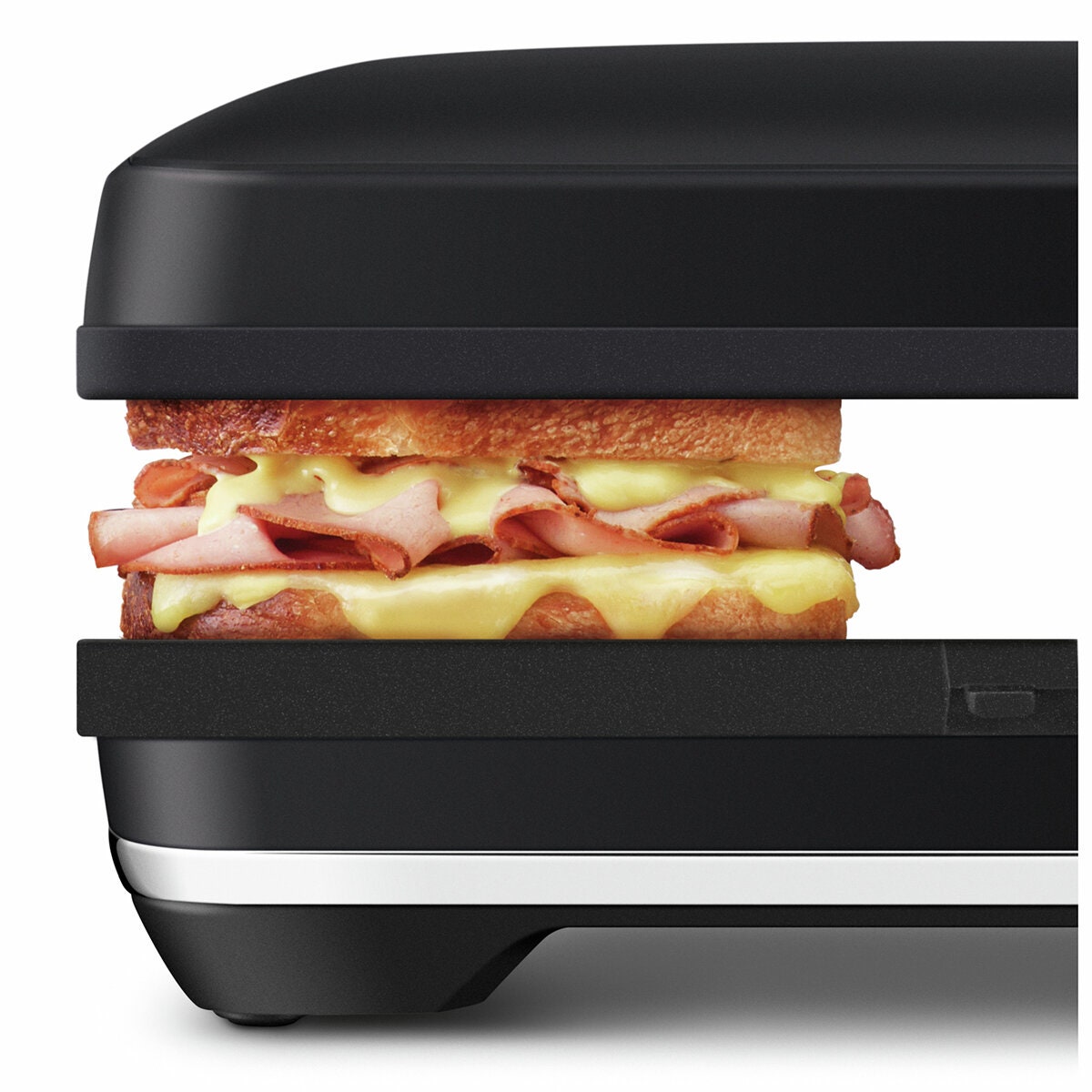 Breville Toast and Melt Four Slice Sandwich Press - Black Truffle, Floating Hinge, 2200W - LSG5450BTR