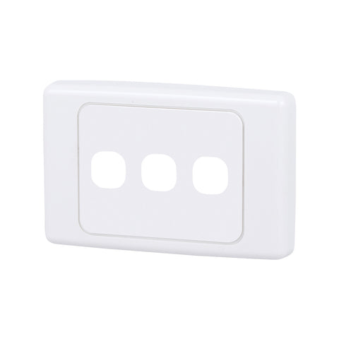 DETA 75mm 3 Aperture Grid Plate White Plastic Indoor 6003B