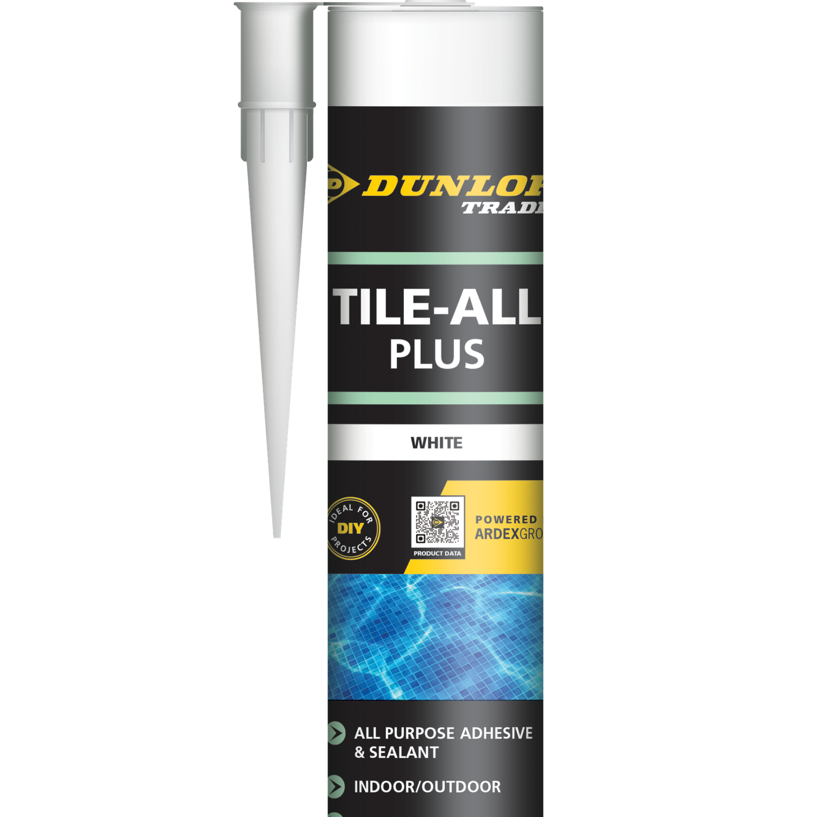 Dunlop Trade 310ml Tile-All Plus Premixed Tile Adhesive and Sealant Weatherproof