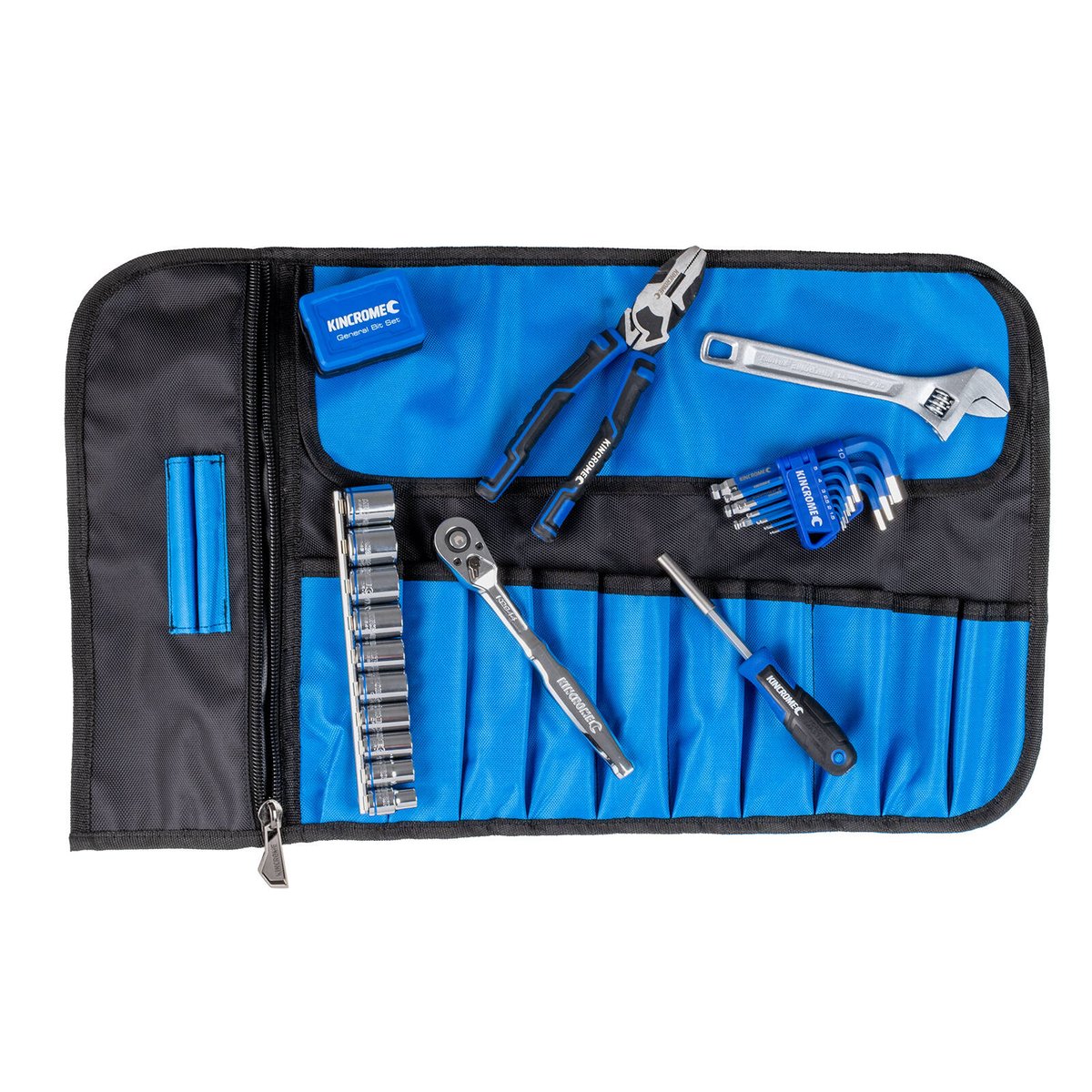 Kincrome 57 Piece Tool Roll Kit - 110mm x 380mm x 100mm - Durable Storage - SuperSaverAU - view 3
