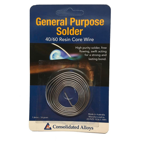 Consolidated Alloys Resin Core Solder Hobby Pack 16g 1.6mm Silver - SuperSaverAU - view 1