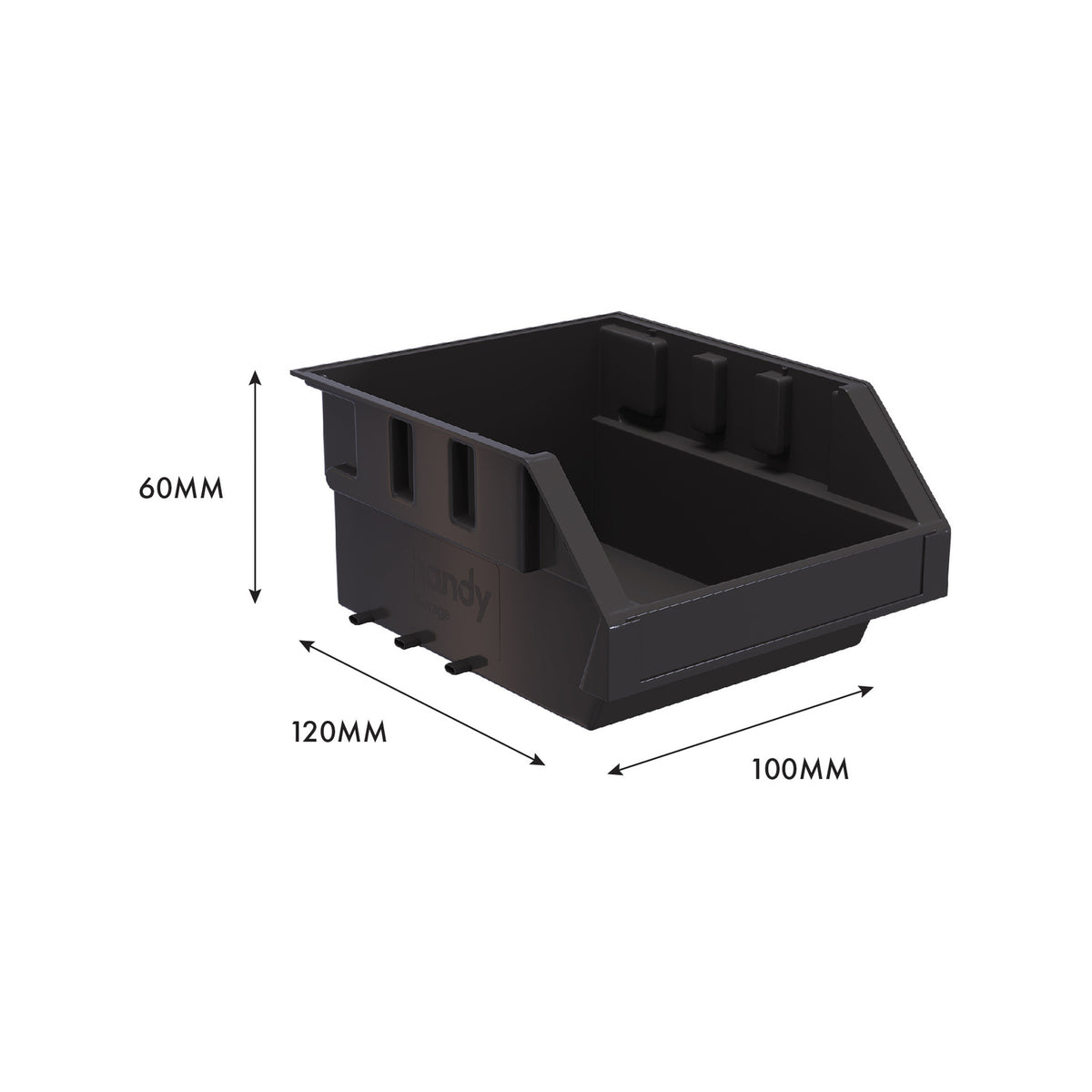 Handy Storage Size 10 Grey Plastic Storage Tote Stackable Nestable