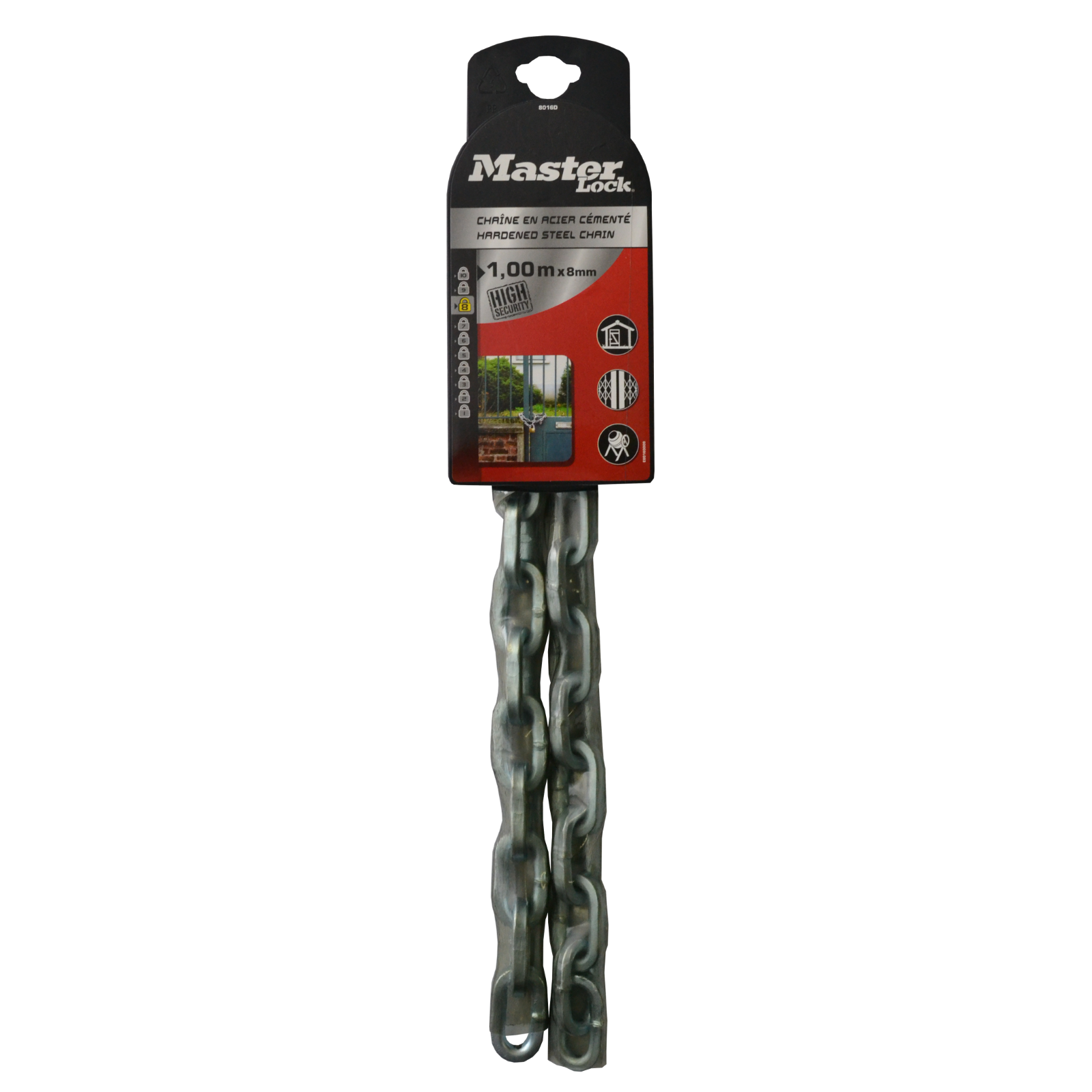 Master Lock 8mm x 1m Vinyl Coated Steel Security Chain