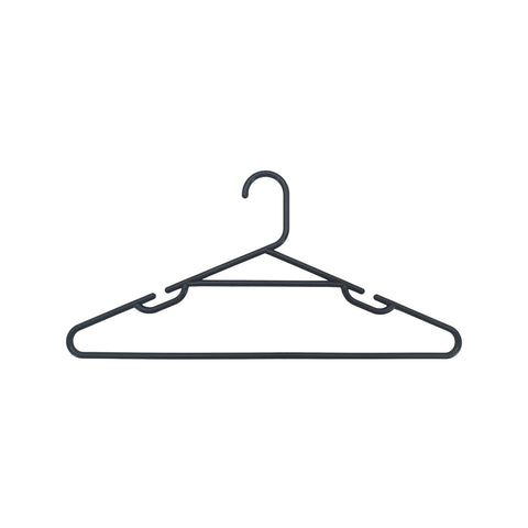 All Set Black Plastic Tube Clothes Hangers 10 Pack