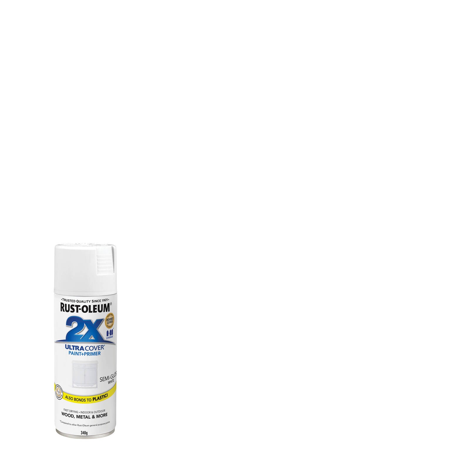 Rust-Oleum 2X Ultra Cover Semi Gloss White 340g - Paint & Primer, UV Resistant