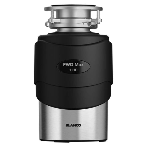 Blanco Max 1HP Food Waste Disposer - Continuous Feed, 3 Grinding Stages, Stainless Steel Components - 528124