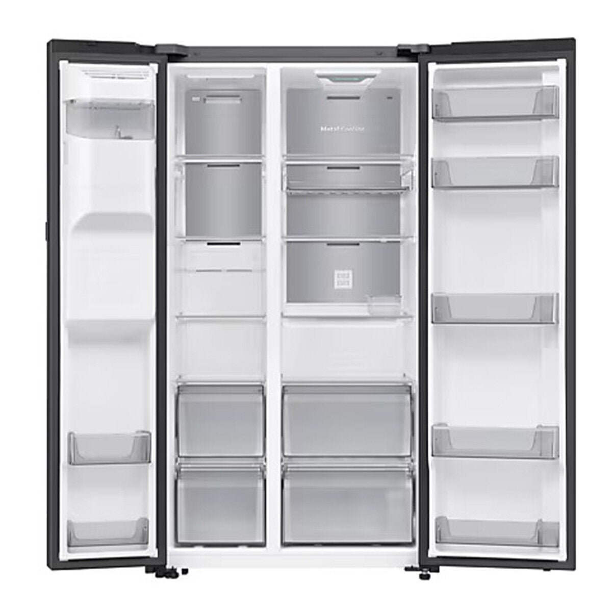 Samsung 634L Smart Side by Side Fridge Freezer - Black with Plumbed Ice and Water Dispenser - SRS6300B