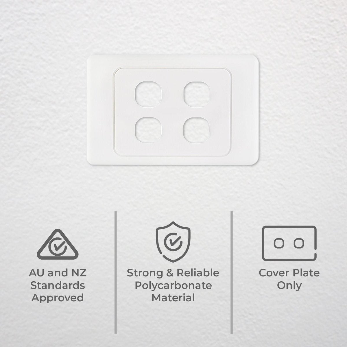 Deta 4 Aperture Grid Plate - 75mm Plastic - Durable Indoor Use - SuperSaverAU - view 2