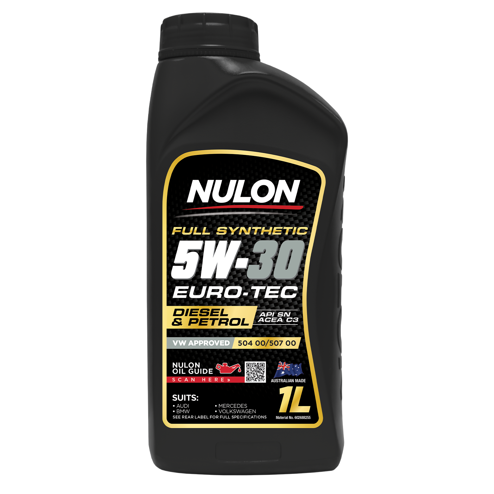 Nulon Full Synthetic 5W-30 Euro-Tec Engine Oil 1L Petrol & Diesel VW 504/507
