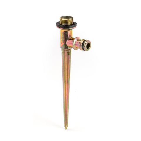 Holman 12mm Snap On Metal Spike Sprinkler - Gold, Garden Bed Hose Fitting