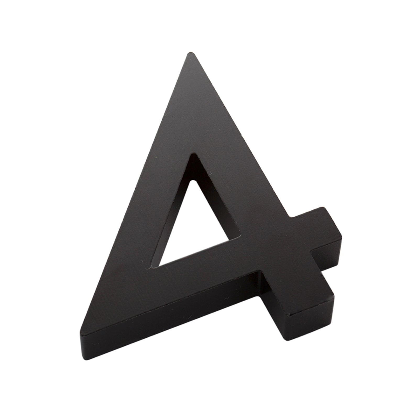 Sandleford 100mm Black Edge House Number 4 Aluminium - Anodised Weather Resistant