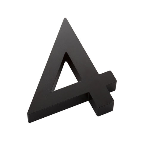Sandleford 100mm Black Edge House Number 4 Aluminium - Anodised Weather Resistant