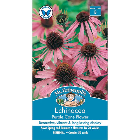 Mr Fothergill Echinacea Seeds - 75mm - Seeds - Attracts Beneficial Insects - SuperSaverAU - view 1