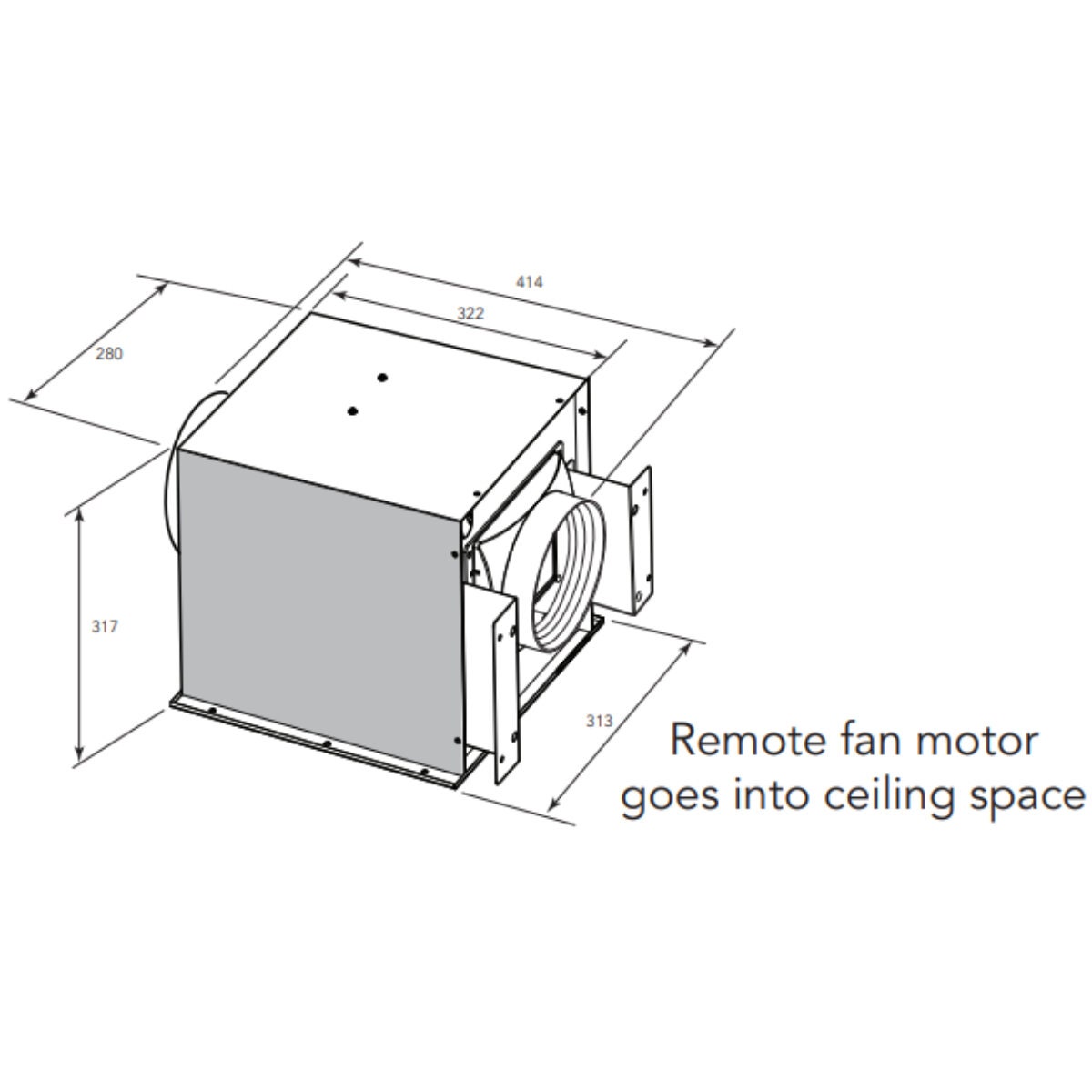 Glem Gas Quiet Air 90cm canopy rangehood - stainless steel, off-board motor, shadow-proof LED - GQA90TBLED