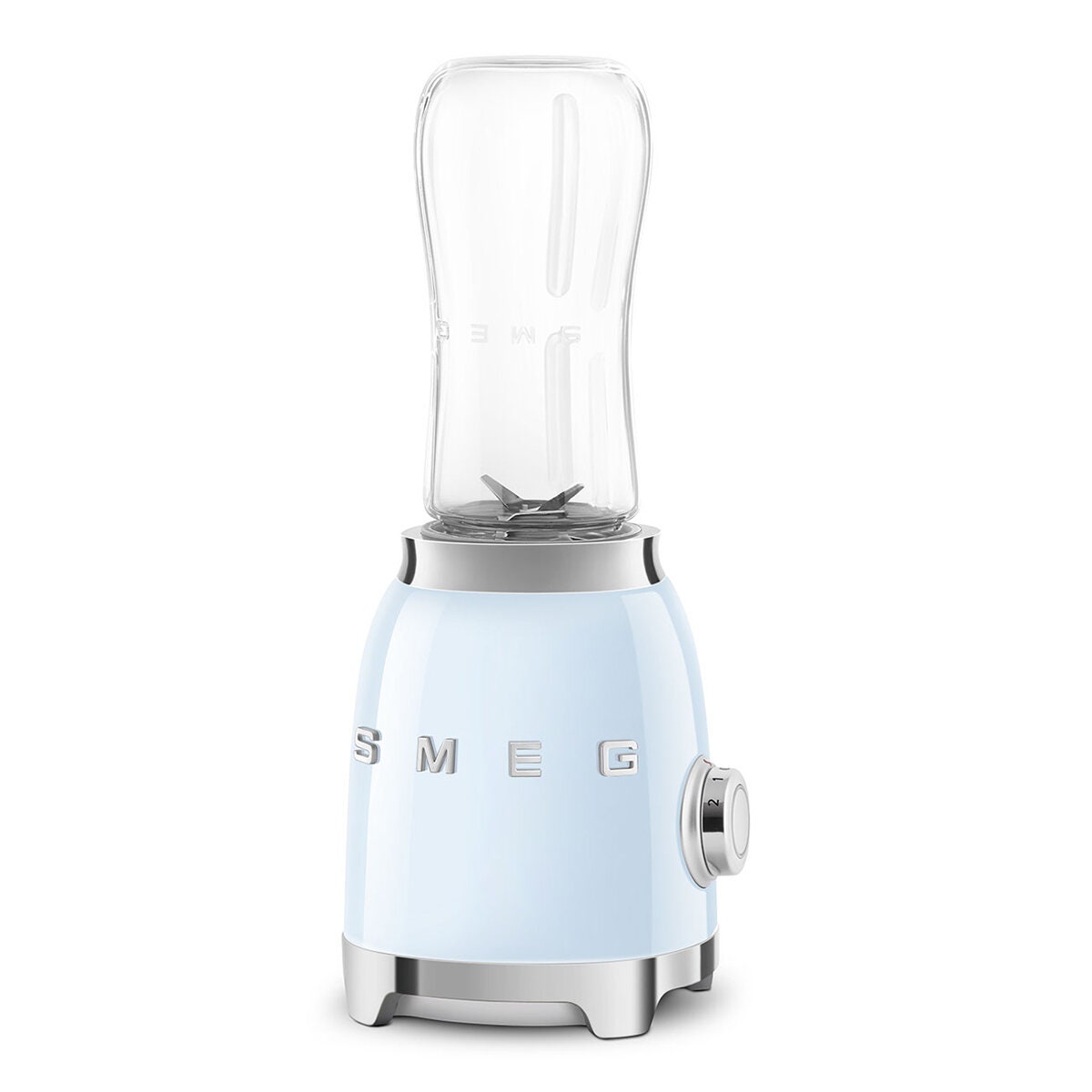 Smeg 50s Style Mini Personal Blender - Pastel Blue - 300W, 2 x 600ml Tritan Renew Bottles - PBF01PBAU