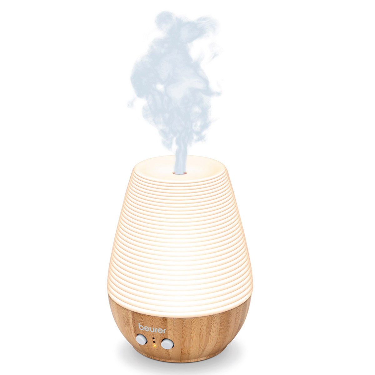 Beurer aroma diffuser - ultrasonic, 180ml tank, colour-changing LED light, bamboo and porcelain - LA40
