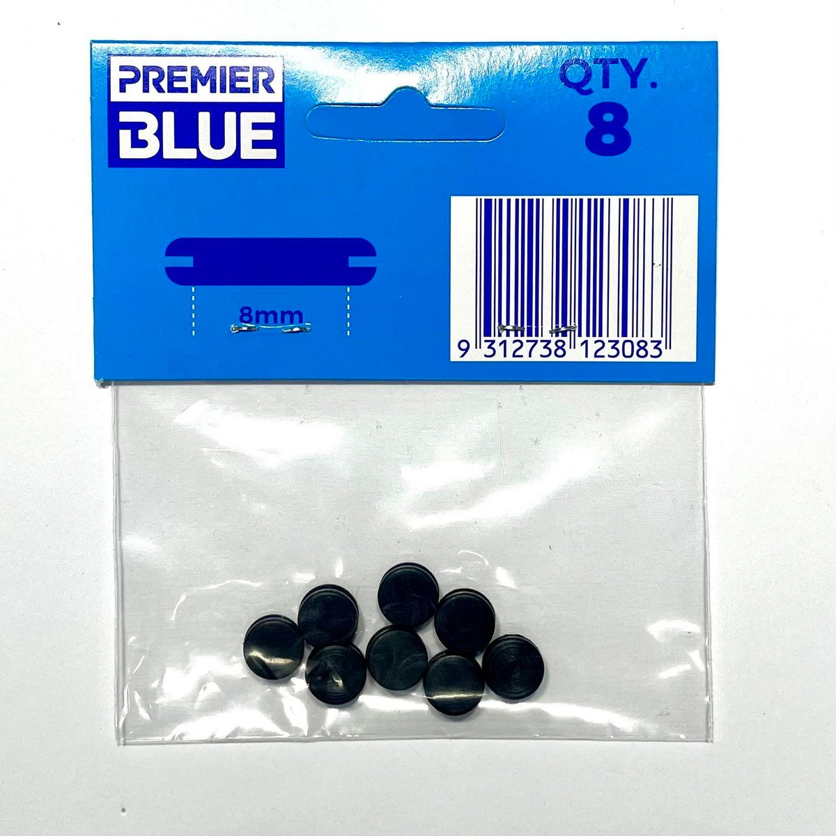 Premier Blue 8mm Nitrile Rubber Blanking Grommet