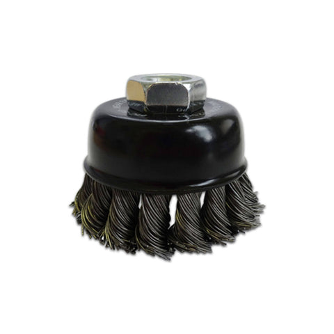 Josco 65mm Twist Knot Steel Wire Cup Brush for Angle Grinders