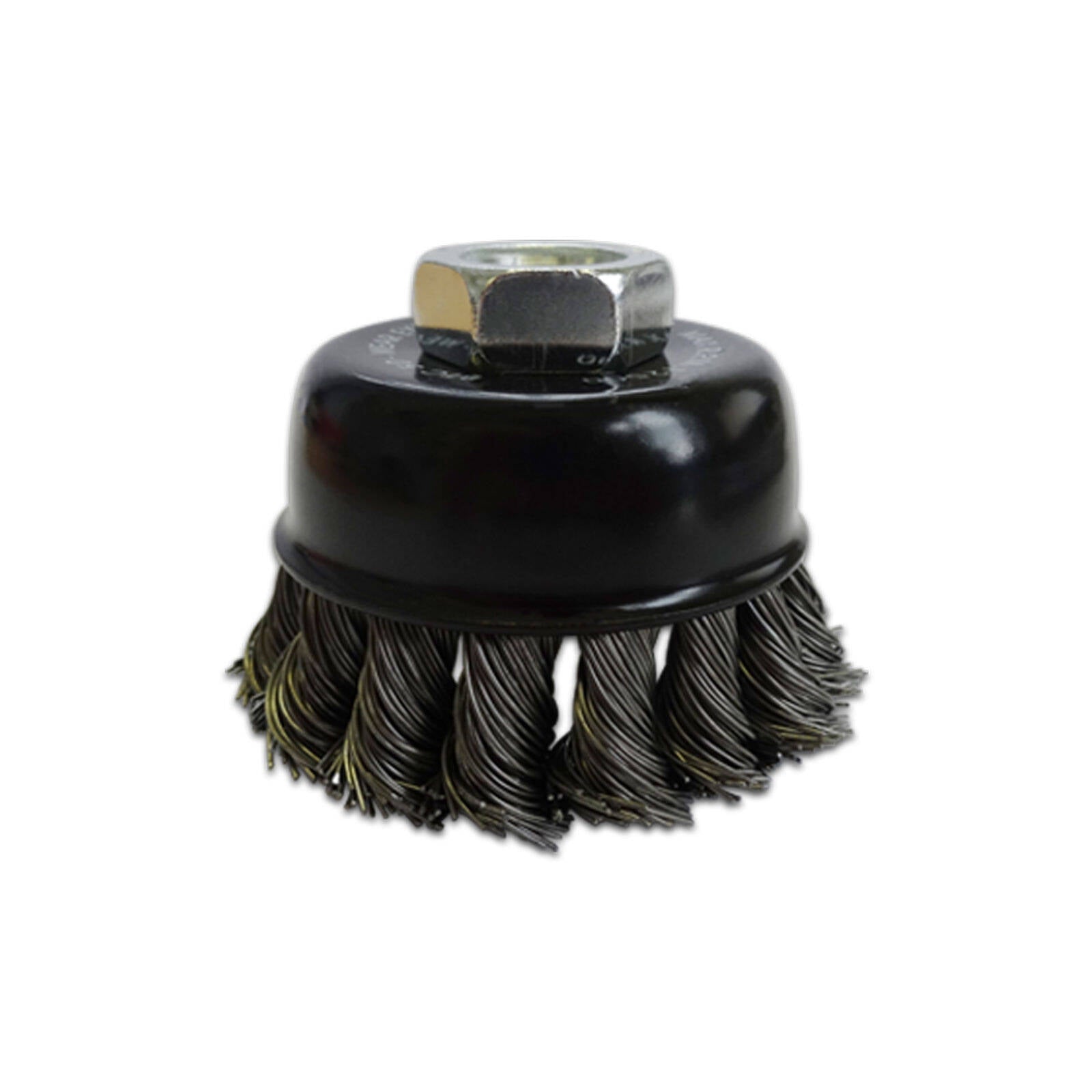 Josco 65mm Twist Knot Steel Wire Cup Brush for Angle Grinders