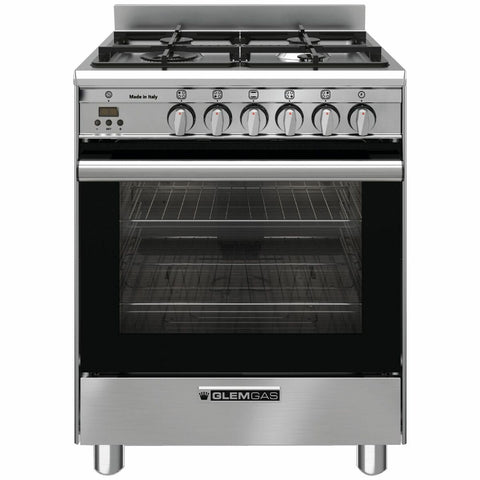 Glem Gas 60cm Gas Freestanding Oven/Stove - Wok Burner, Electric Grill, Off Grid Ready - GB664GG