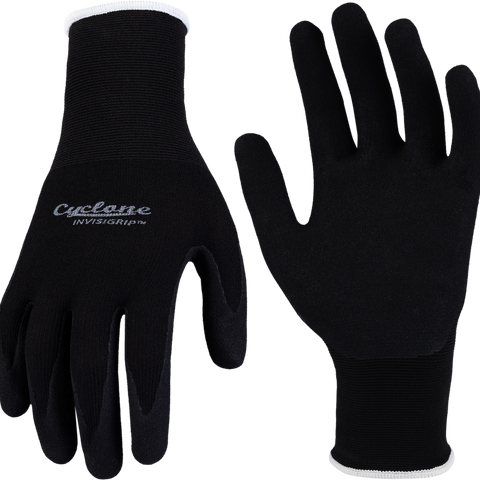 Cyclone Medium Invisigrip Tough Gardening Gloves - 15 Gauge Nylon - Durable - Water Resistant - Anti-Slip Grip - SuperSaverAU - view 1