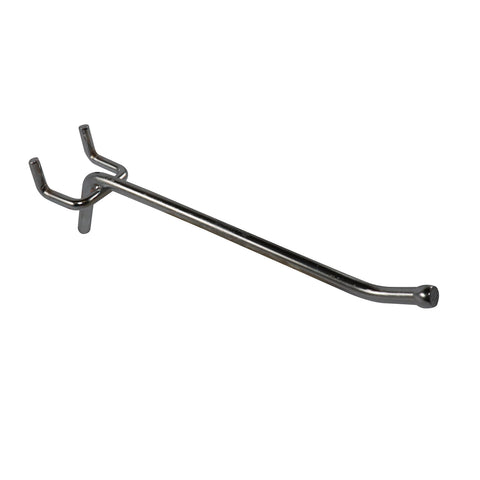 Everhang 100mm Silver Zinc Pegboard Hooks 6 Pack Garage Storage