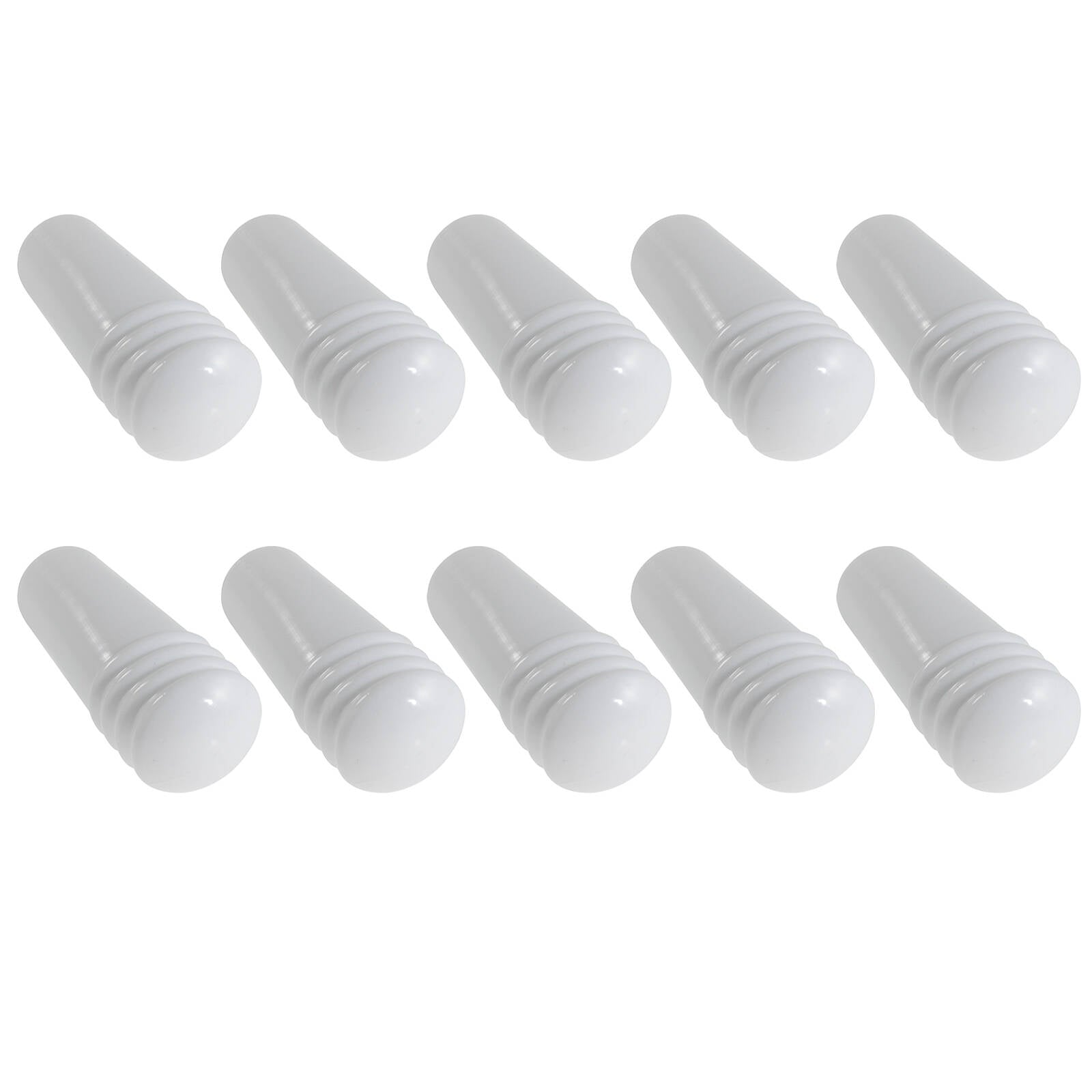 Adoored 100 x 75mm White Cushion Door Stop - Wall Mounted, 10 Pack