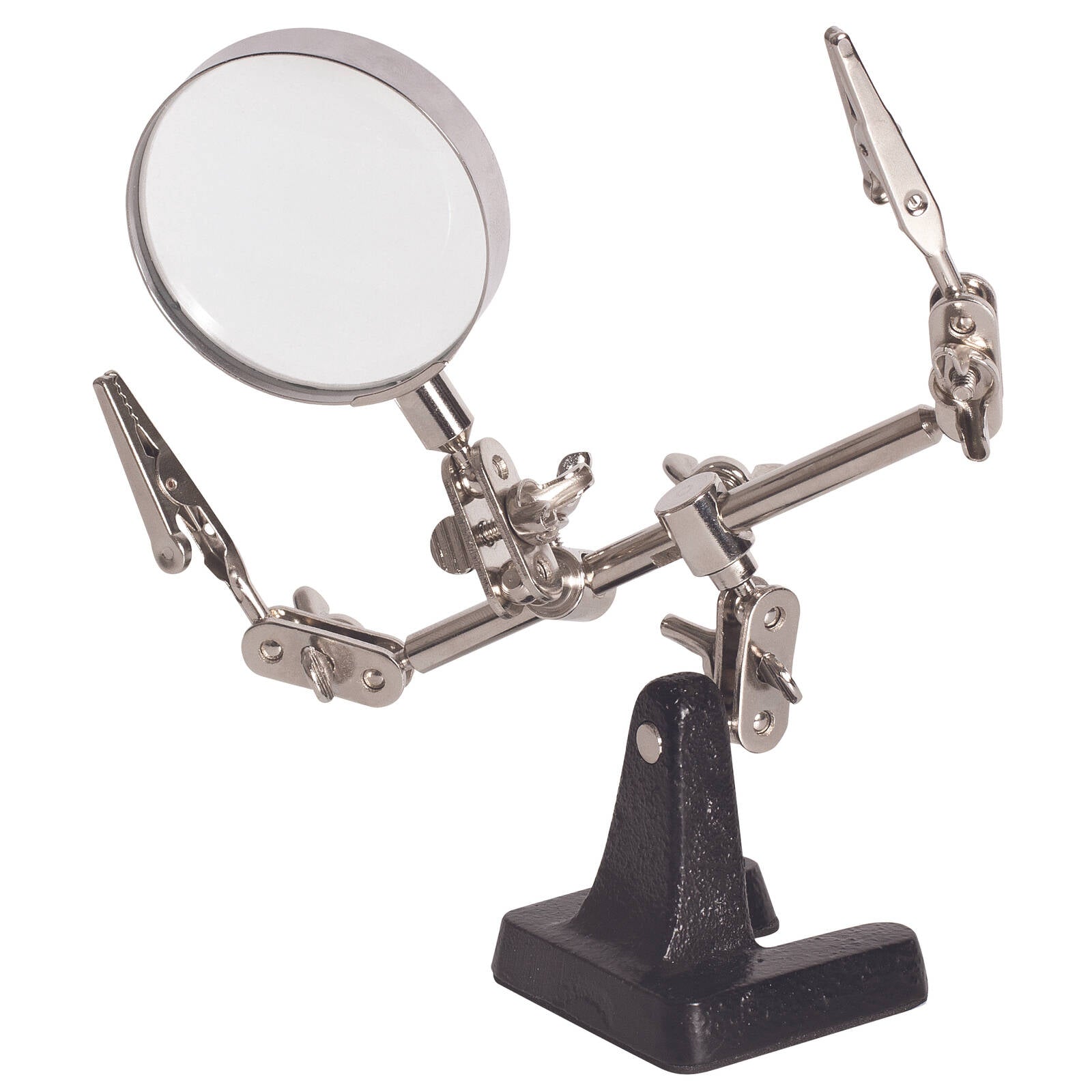 Tradeflame Helping Hand Soldering Stand, Cast Iron Base, 2x Magnifier