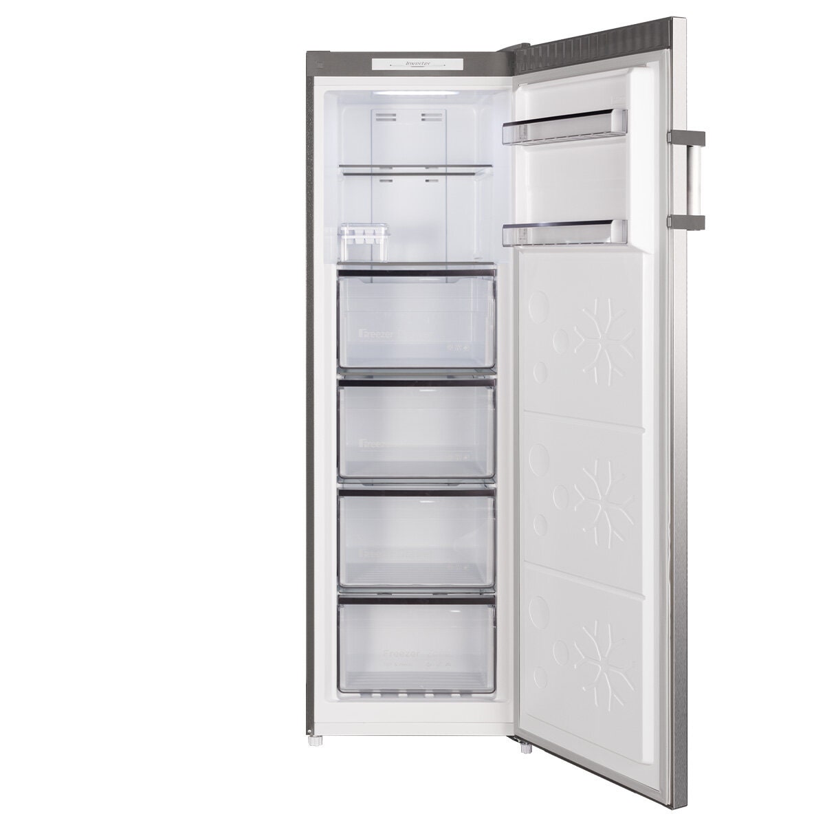 CHiQ 206L Hybrid Upright Freezer - Stainless Steel, Inverter System, Frost Free, 4 Star Energy - CSH205NSS
