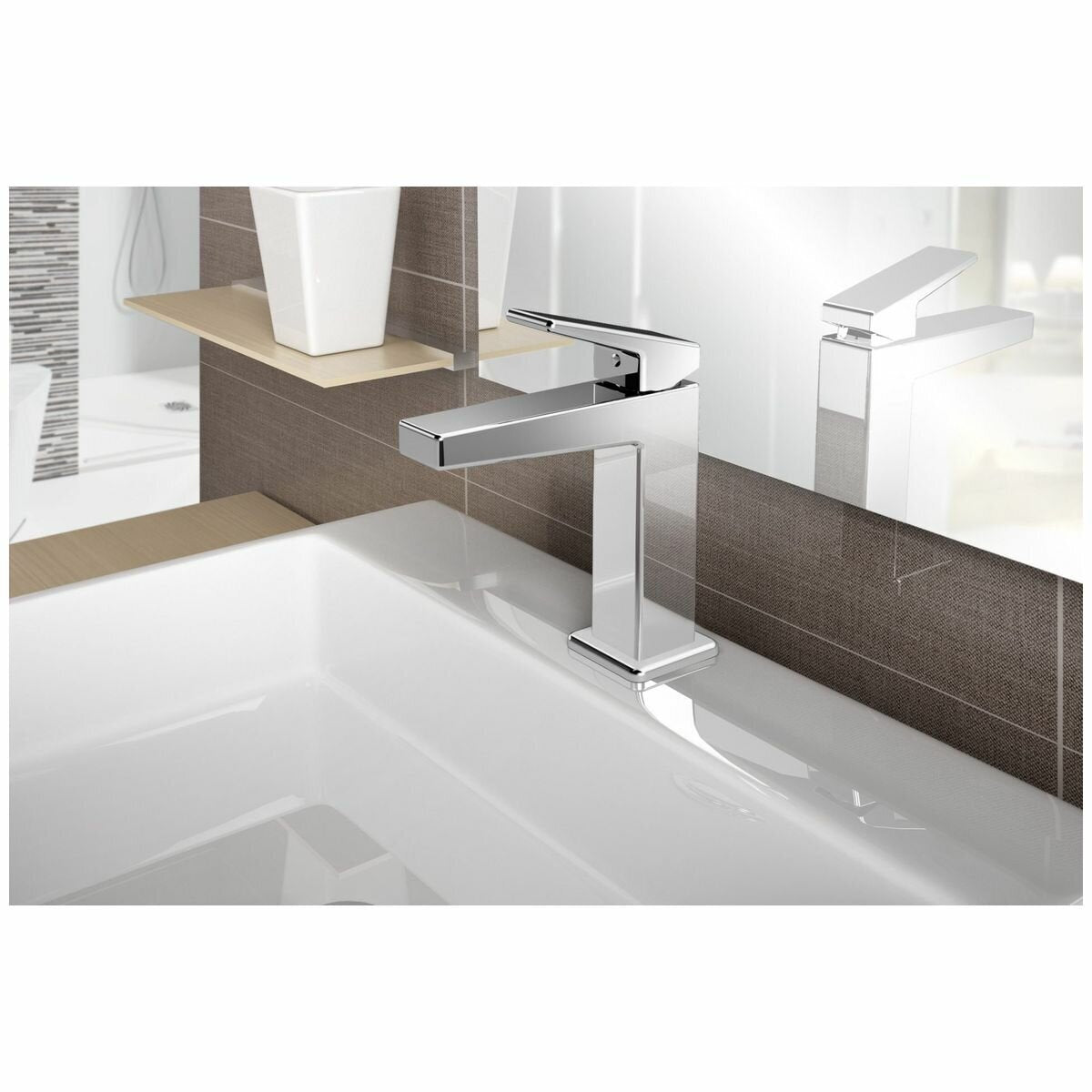Linsol Basin Mixer Tap - Chrome Finish, 6 Star WELS Rating, 4.5L/min Flow - MAD-01
