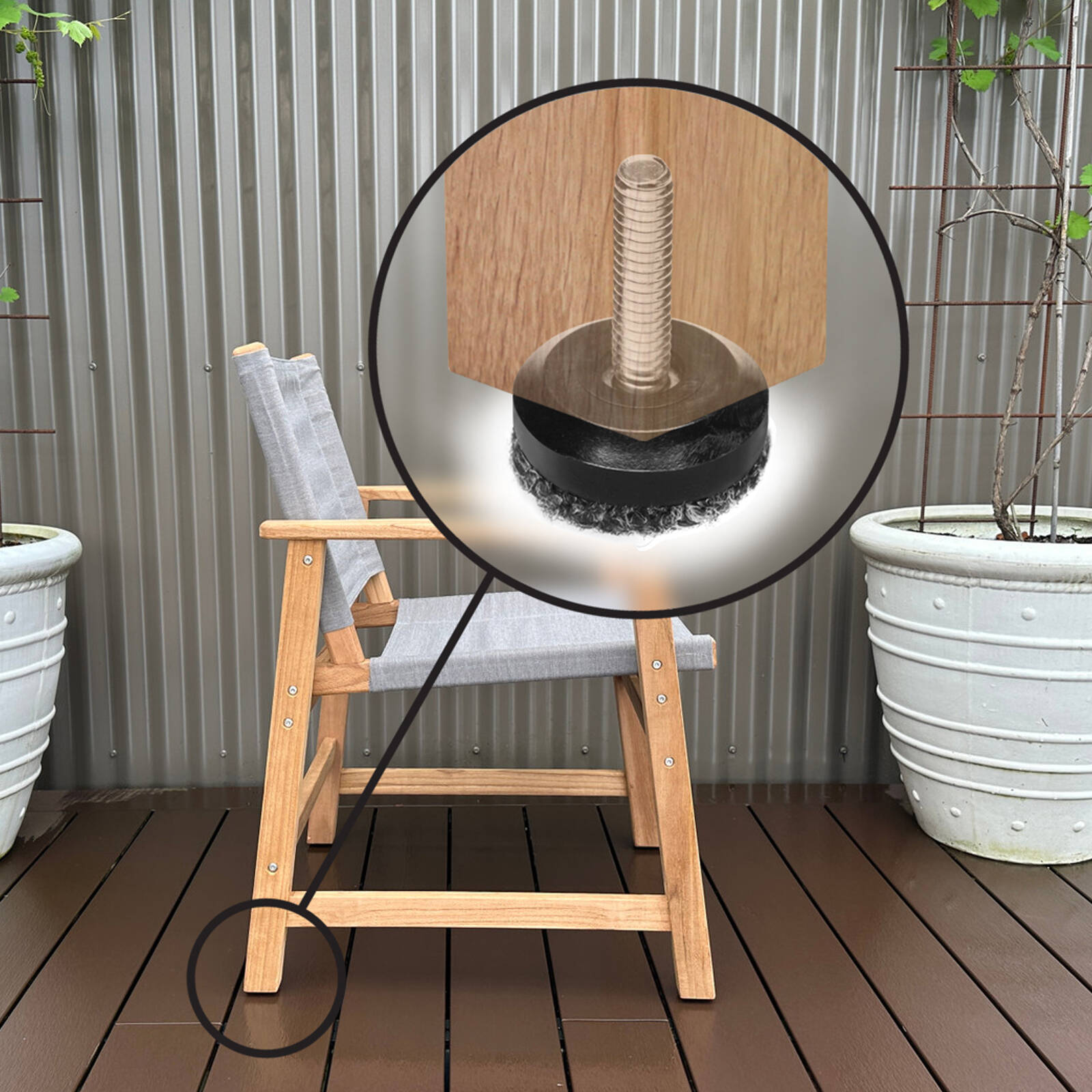 Slipstick M8 28mm Clear Screw-in Outdoor Berber Furniture Floor Protector 8 Pack