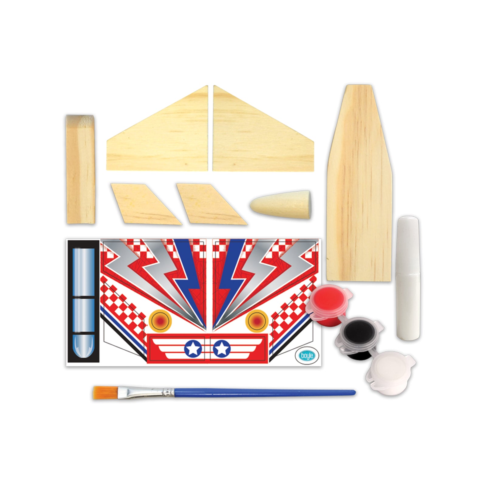 Boyle Wood Craft Project Kit Small Jet Plane DIY Indoor Model