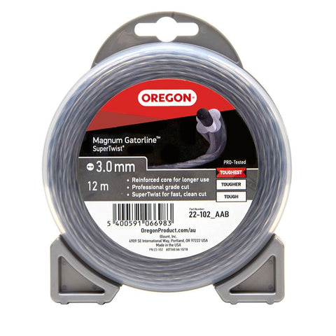Oregon 3mm x 12m Grey Supertwist Trimmer Line