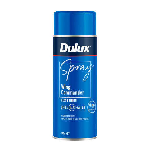 Dulux 340g Wing Commander Gloss Spray Paint, Indoor, 2.2m2/L Coverage