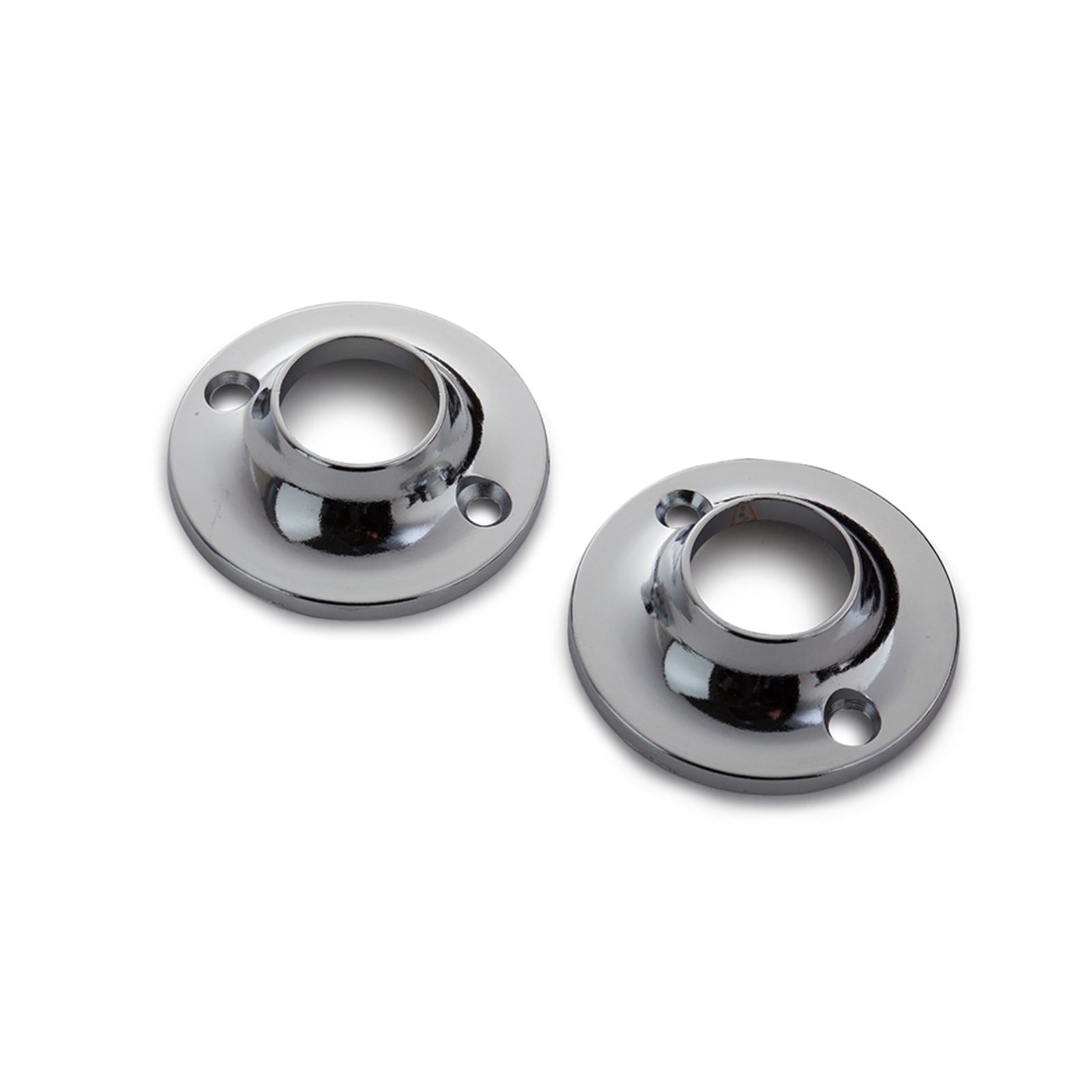 Sandleford 19mm Round Flange Zinc Alloy Chrome Plated - 2 Pack