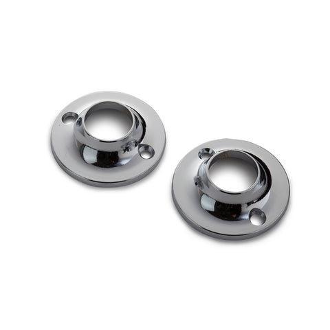 Sandleford 19mm Round Flange Zinc Alloy Chrome Plated - 2 Pack