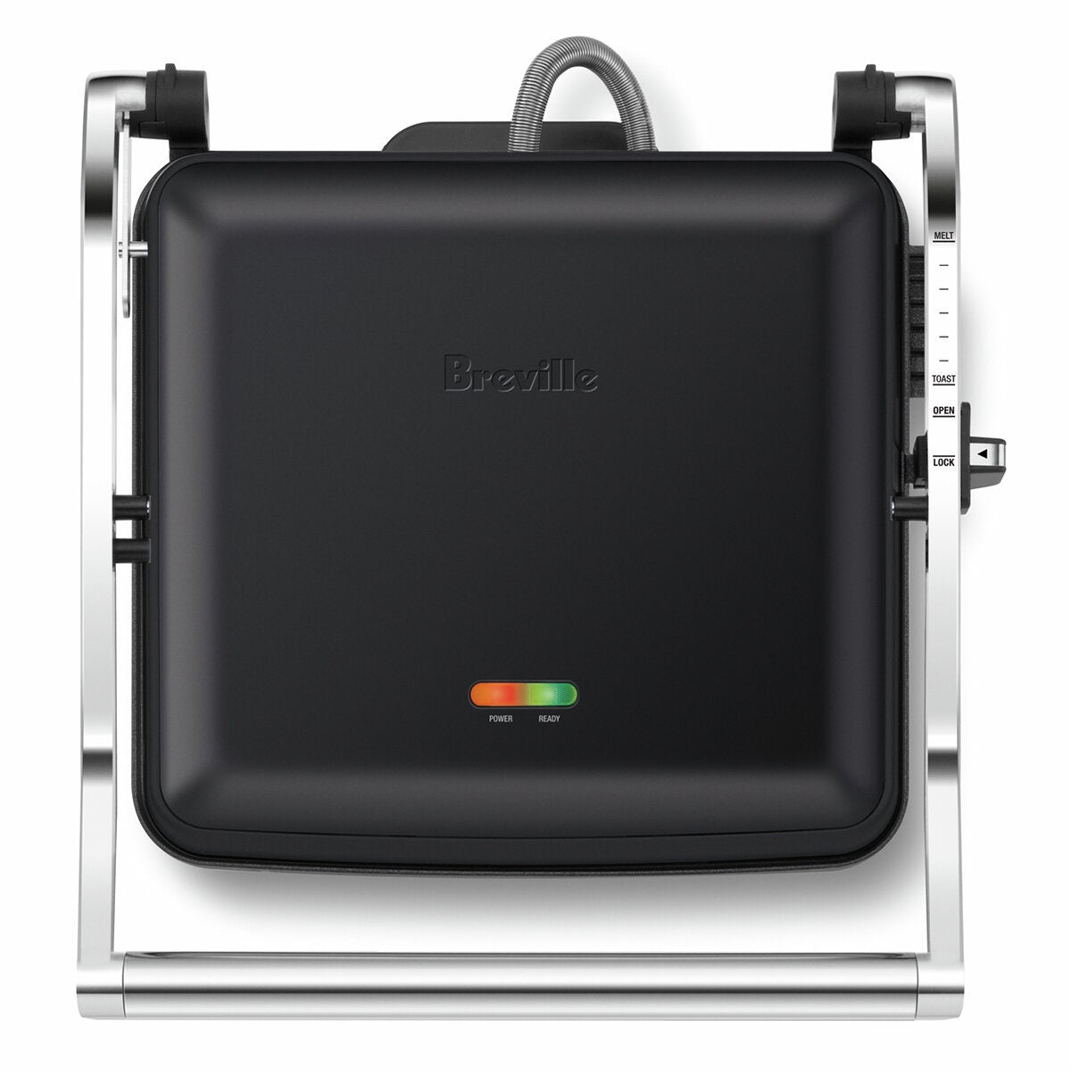Breville Toast and Melt Four Slice Sandwich Press - Black Truffle, Floating Hinge, 2200W - LSG5450BTR