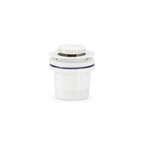 Brasshards Universal Pop Up Basin Waste 40mm White Brass with Overflow