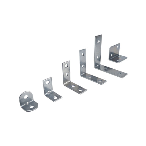 Syneco Steel Angle Bracket Multi Pack 38 Pieces, Rust-Resistant