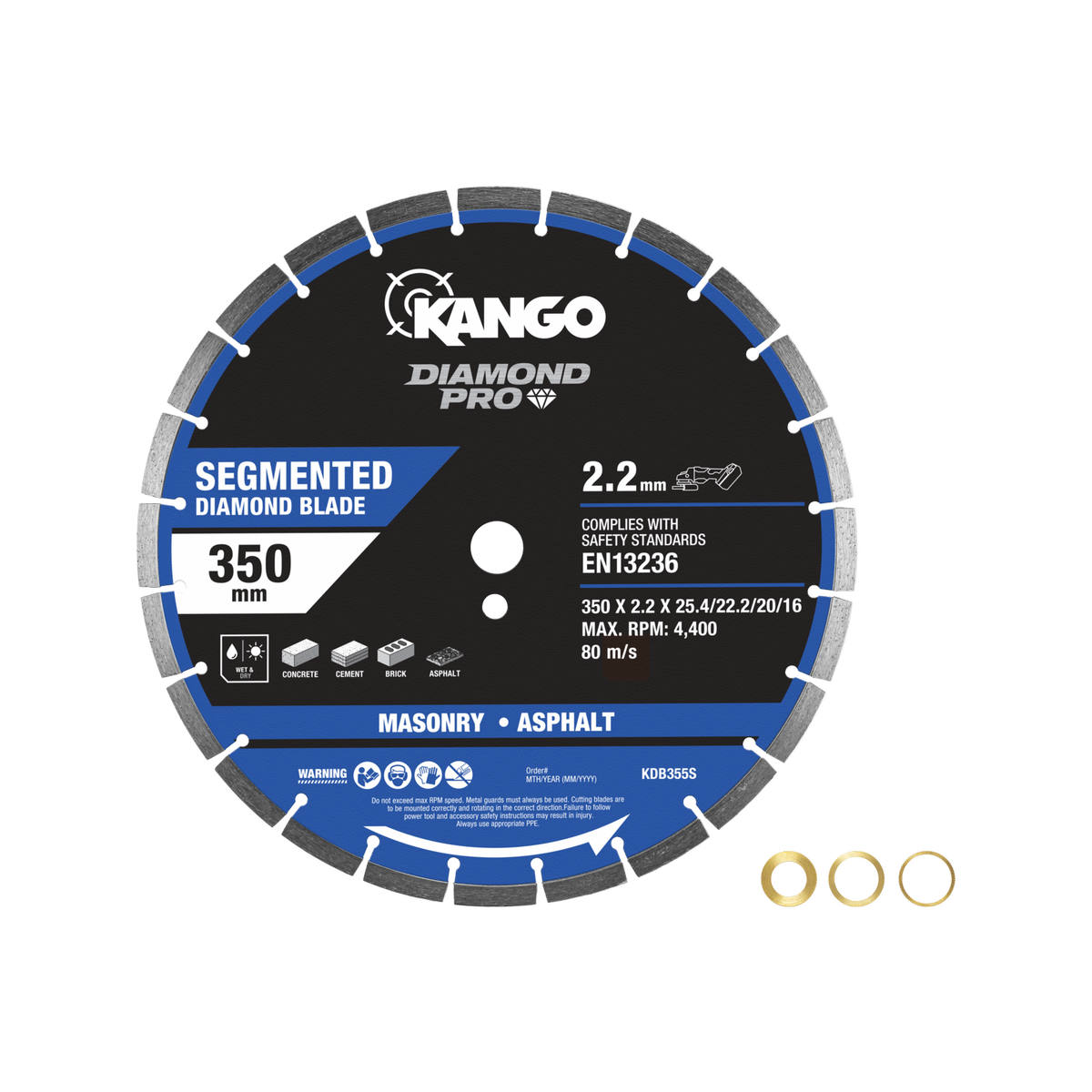 Kango 350mm Segmented Diamond Saw Blade KDB355S