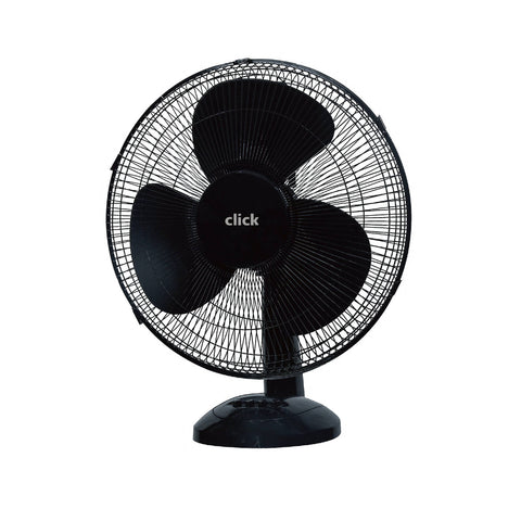 Click 30cm Desk Fan Black 3 Speed Oscillating Tilt Head FT-30C