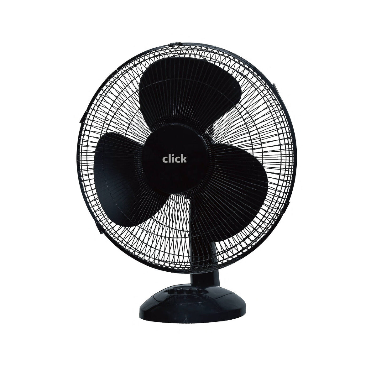 Click 30cm Desk Fan Black 3 Speed Oscillating Tilt Head FT-30C